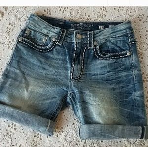 Miss Me Boyfriend Bermuda Denim Shorts